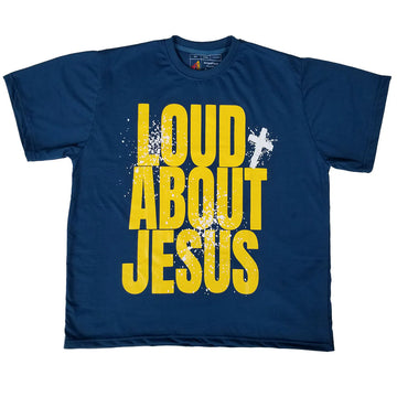 Loud About Jesus Box Tee (Titan Blue)