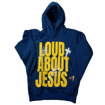 Loud About Jesus Hoodie (Titan Blue)