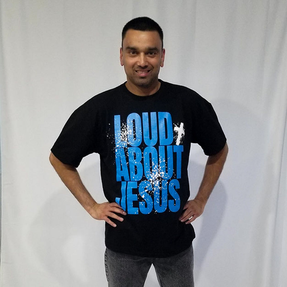 Loud About Jesus Box Tee (Black)